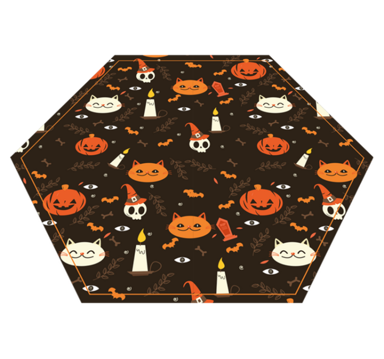 Halloween vinyl rug with festive halloween design - TenStickers
