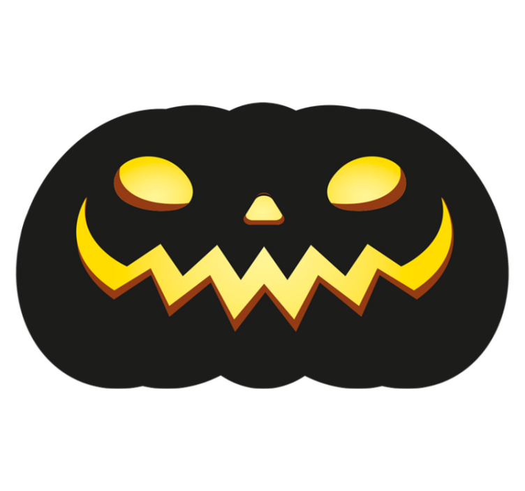 Terrifying halloween pumpkins vinyl rug - TenStickers