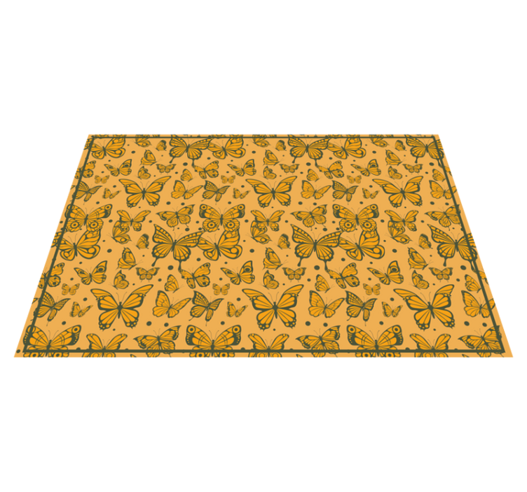 Trendy butterflies pattern animal rug - TenStickers