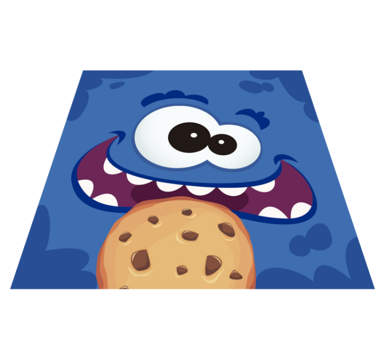 Cookie Monster kids vinyl rug - TenStickers