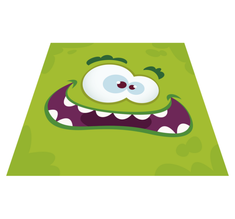 Cartoon Monster Character kids vinyl rug - TenStickers