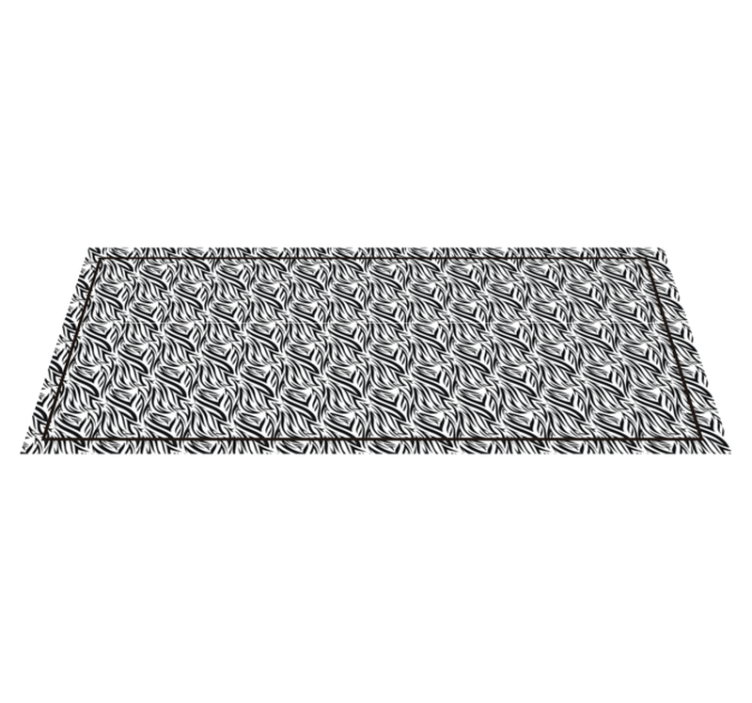 Zebra print pattern vinyl rug - TenStickers