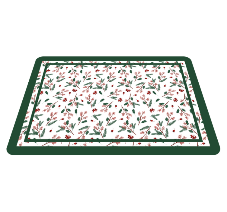 Botanical Garden flower vinyl rug - TenStickers