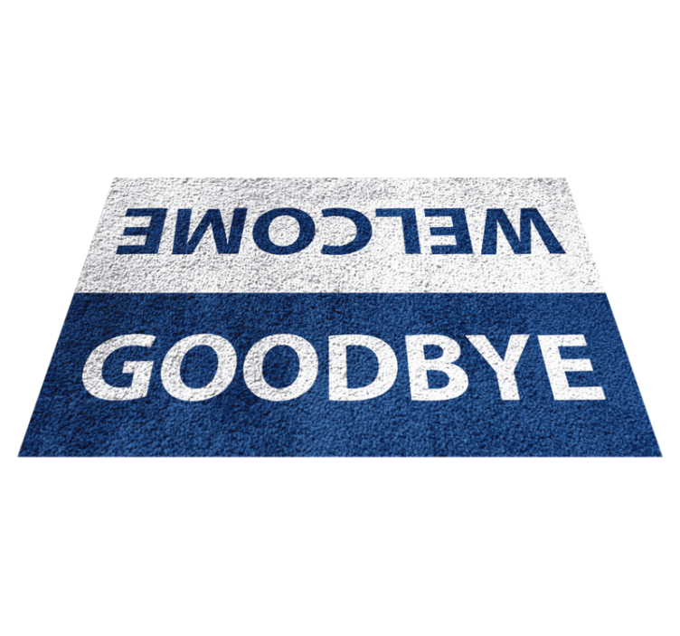 Welcome Goodbye Statement custom vinyl rug - TenStickers