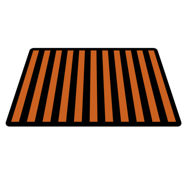 Orange and Black Striped halloween rugs - TenStickers