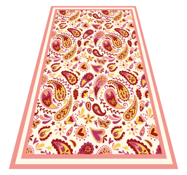 cool floral shapes floral rug - TenStickers