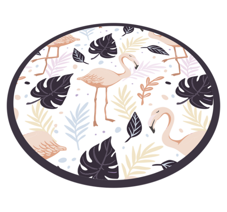 Birds and palm trees animal rug - TenStickers