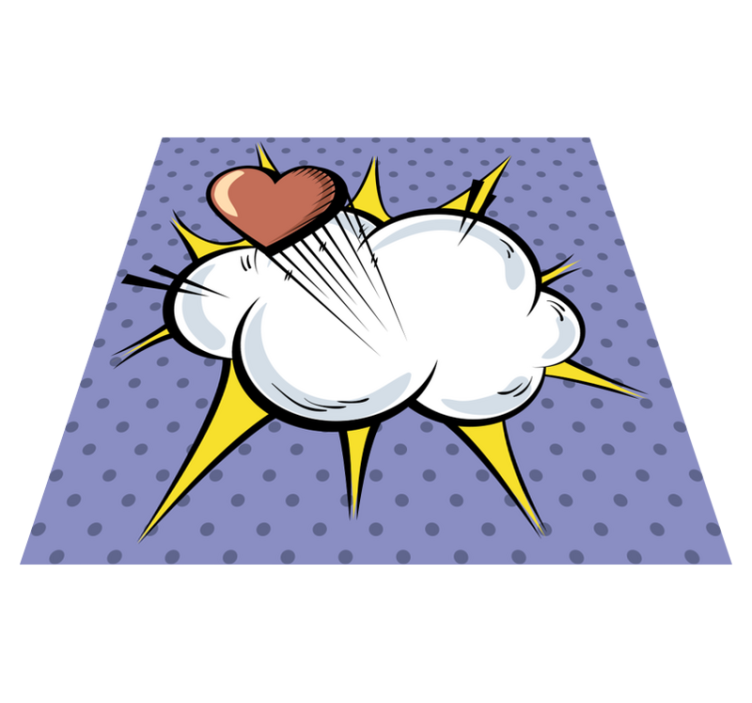 Pop Art Explosive gaming vinyl rug - TenStickers