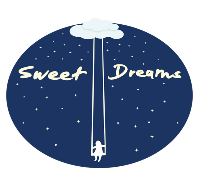 Sweet Dreams Swing nursery vinyl rug - TenStickers