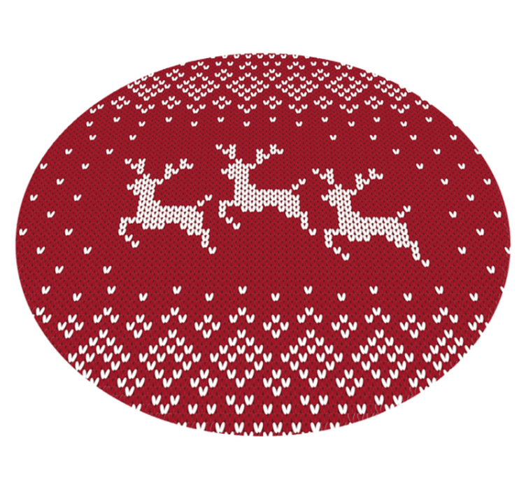 Christmas jumper pattern Christmas tree mat - TenStickers
