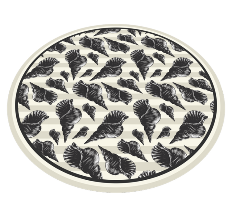 Hand draw seashell vintage animal rug - TenStickers