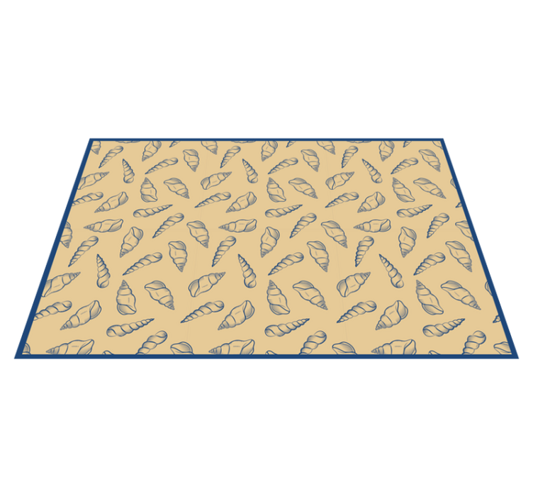 Seashell tiles  animal rug - TenStickers
