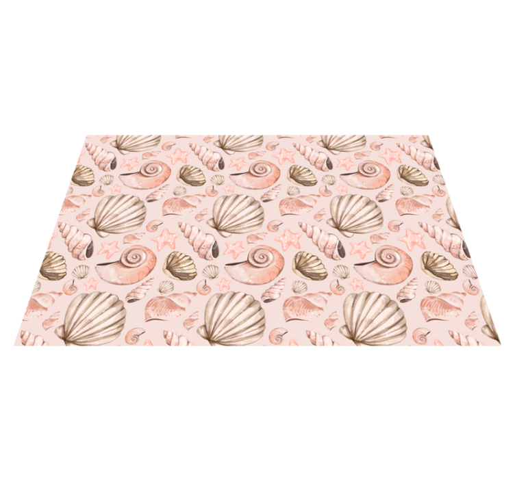 Seashells animal vinyl rug for bedroom. - TenStickers
