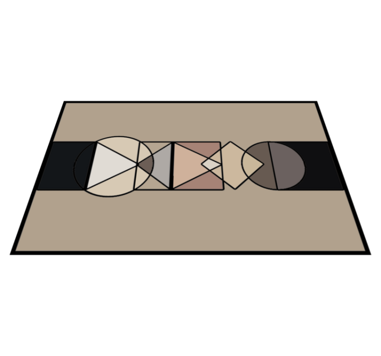 vinyl rug geometric shapes circles - TenStickers