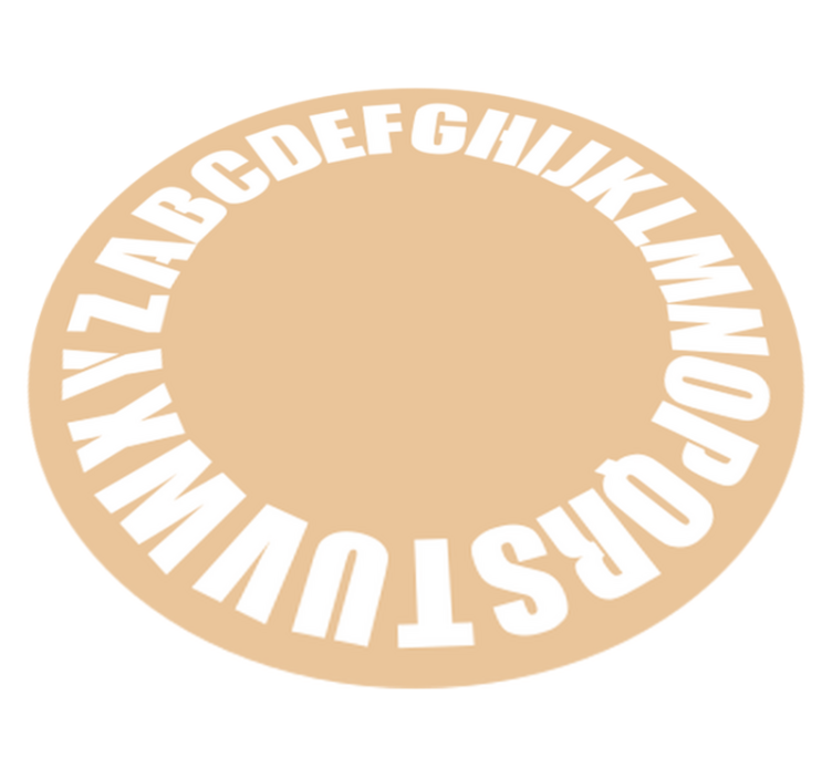 Alphabet vinyl rug in circular design - TenStickers