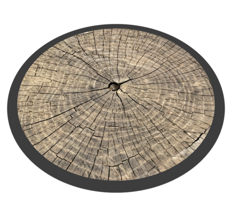 Log Cross-Section wood vinyl rug - TenStickers