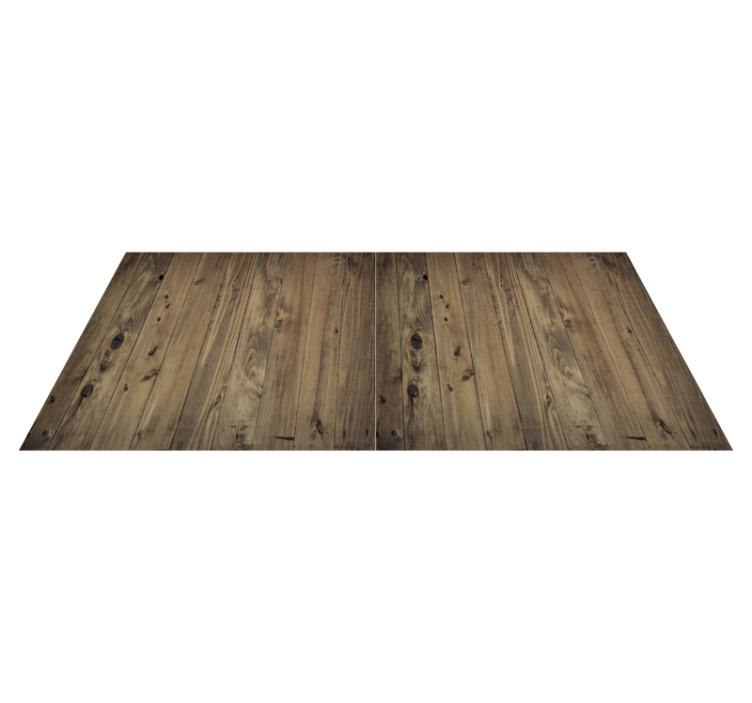 Worn wood effect kitchen vinyl rug - TenStickers
