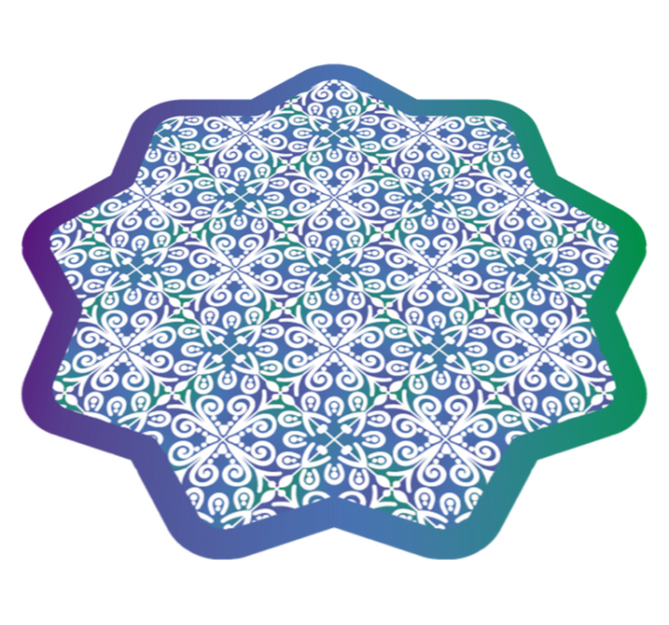 Intricate design tile vinyl rug - TenStickers