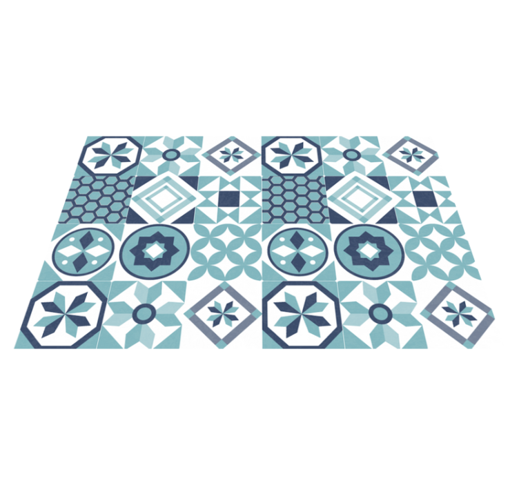 Mosaic vinyl rug inspired by mosaic tiles - TenStickers