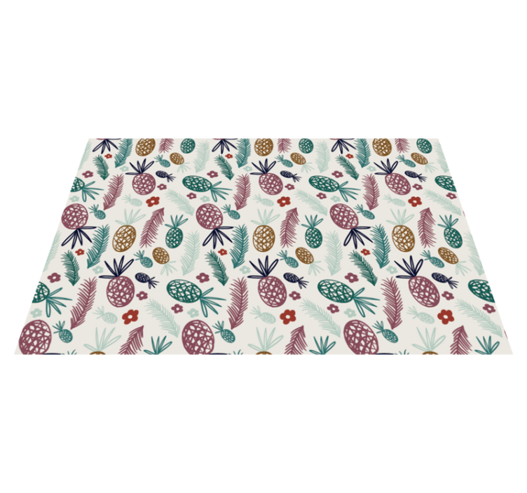 Tropical Fruit Motif flower vinyl rug - TenStickers