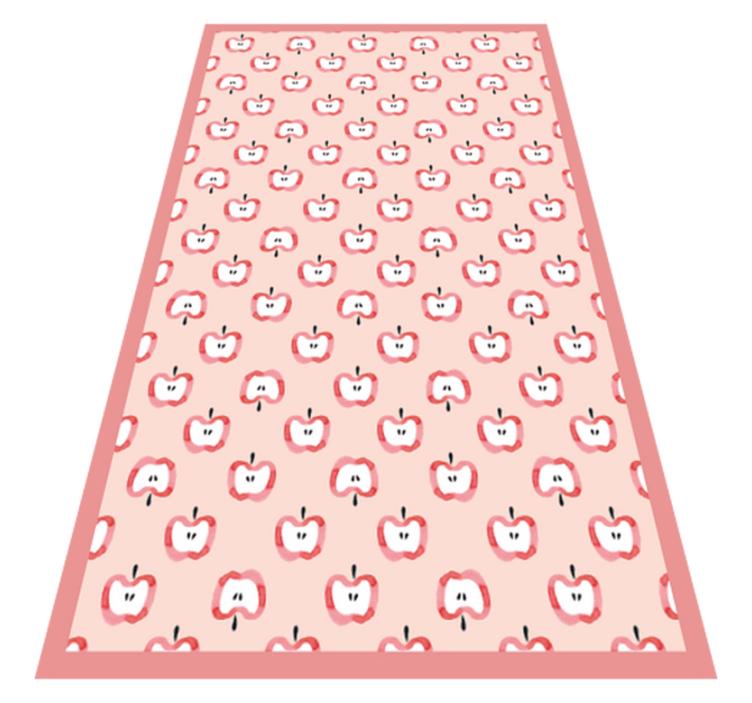 Red Apples modern vinyl rug - TenStickers