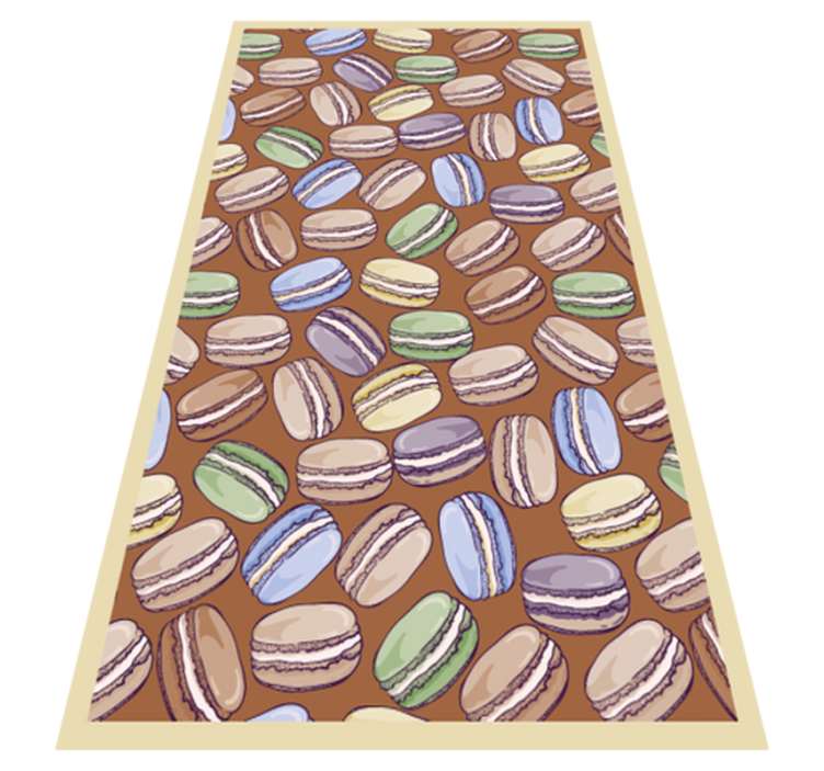 vinyl rug for kitchen macarons modern rug - TenStickers