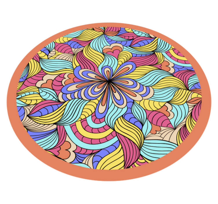 Psychedelic jungle mandala rug - TenStickers