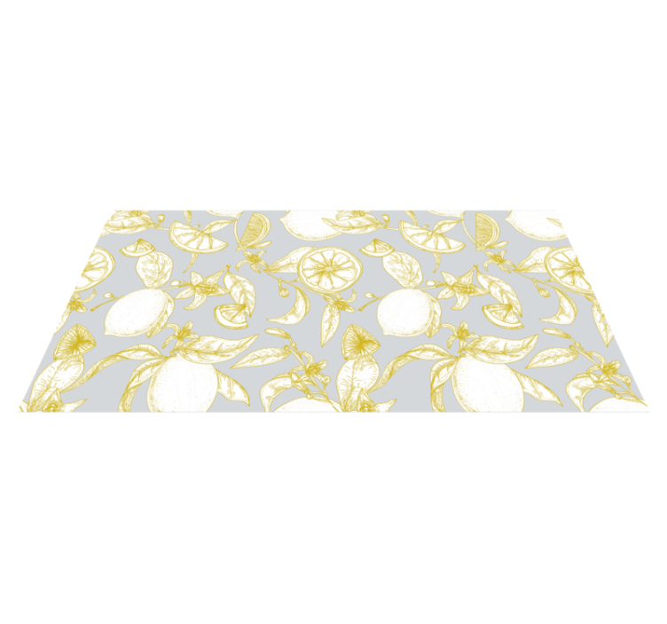 Bunch of lemons floral rug - TenStickers