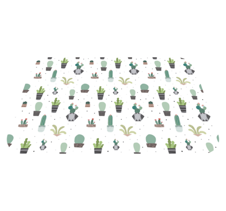 Vinyl carpet cactus in containers - TenStickers