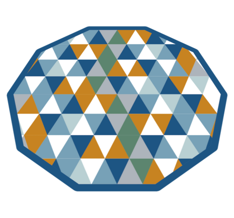 Angular Octagon geometric vinyl rug - TenStickers