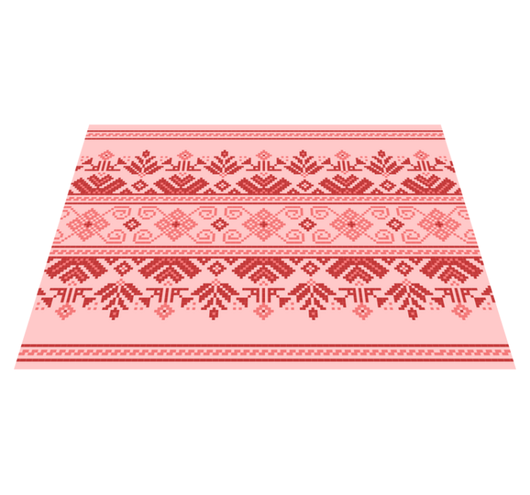 Folk art ethnic vinyl rug - TenStickers