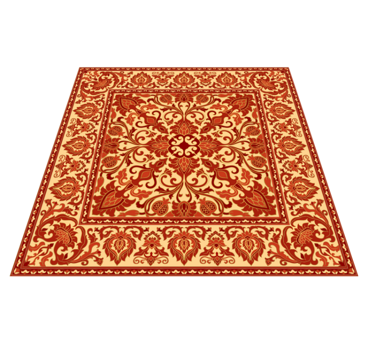 Red old-school pattern vintage rug - TenStickers