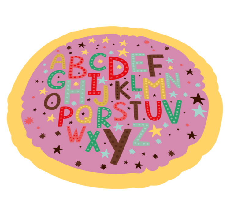 Educational Alphabetic alphabet vinyl rug - TenStickers