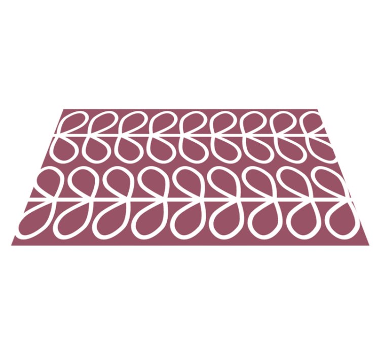 Abstract Leafy Pattern geometric vinyl rug - TenStickers