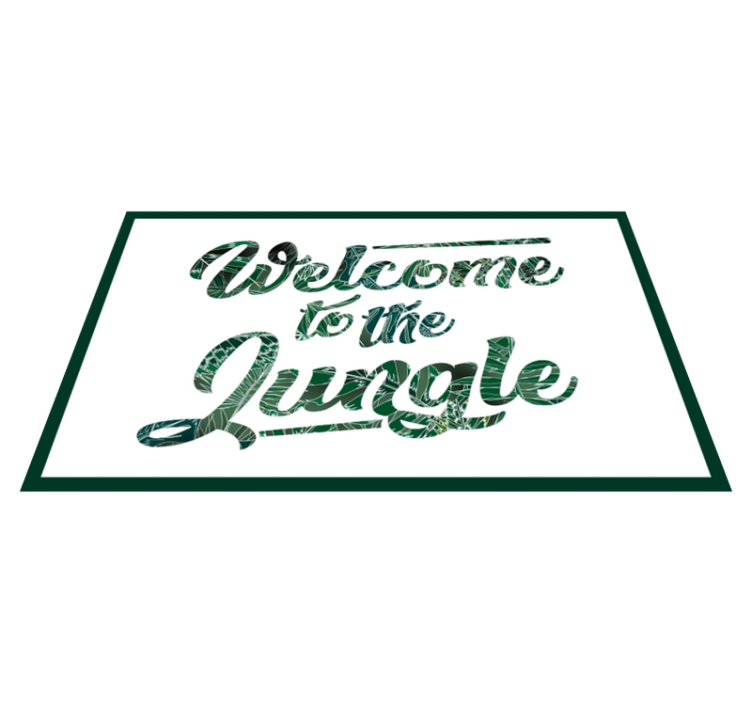Jungle Welcome Phrase custom vinyl rug - TenStickers