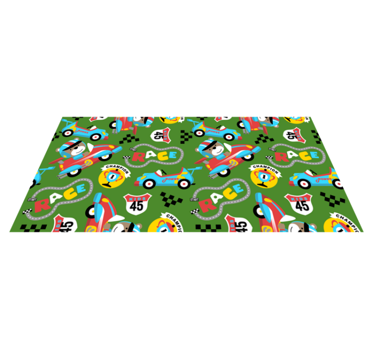 Playful Racing Circuit vinyl rug - TenStickers
