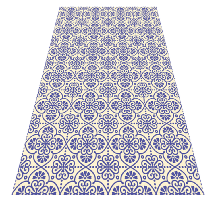 Ornate Mediterranean Pattern tile vinyl rug - TenStickers