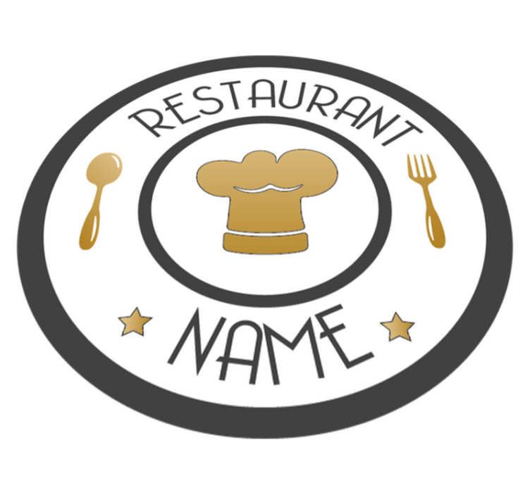 Personnalised restaurant name vinyl rug - TenStickers