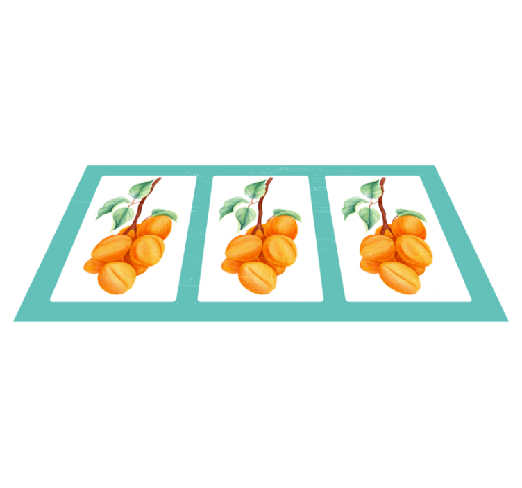 Retro apricot nature rug design - TenStickers