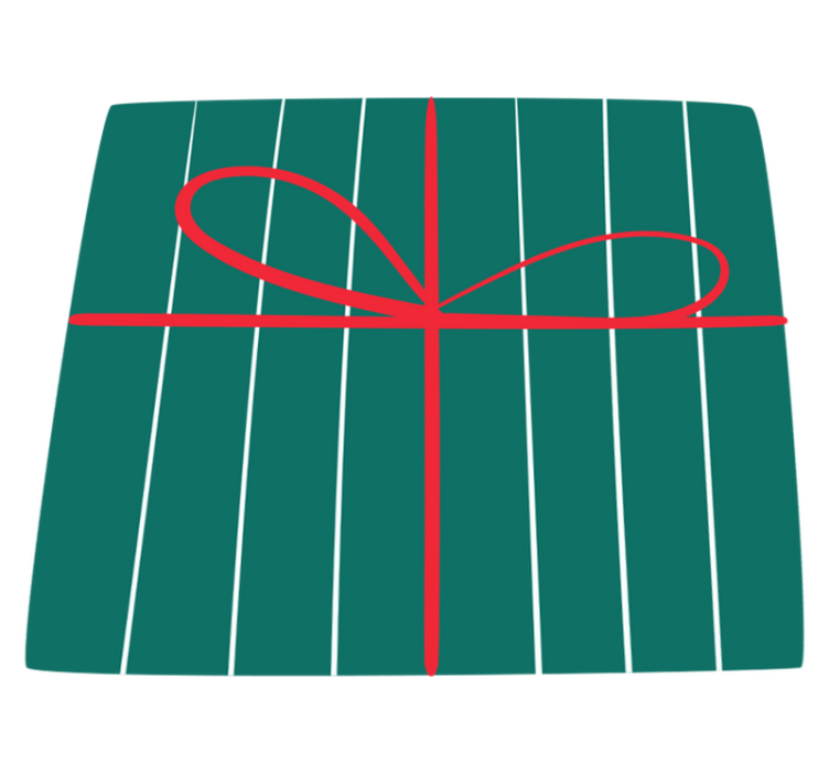 Emerald and Crimson Lines stripes vinyl rug - TenStickers