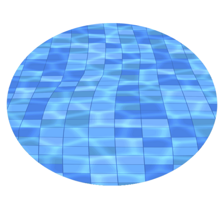 Aquatic Ripple tile vinyl rug - TenStickers