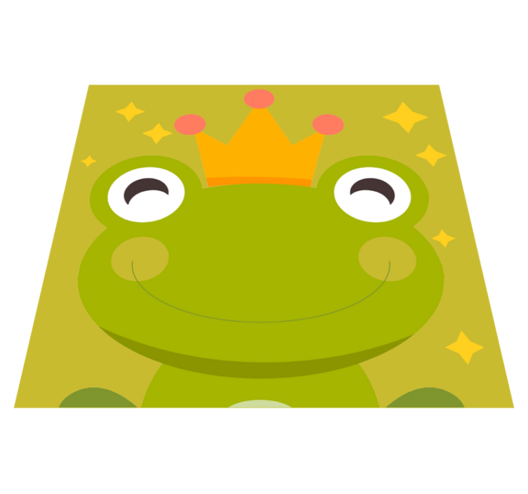 Frog Prince Cartoon kids vinyl rug - TenStickers