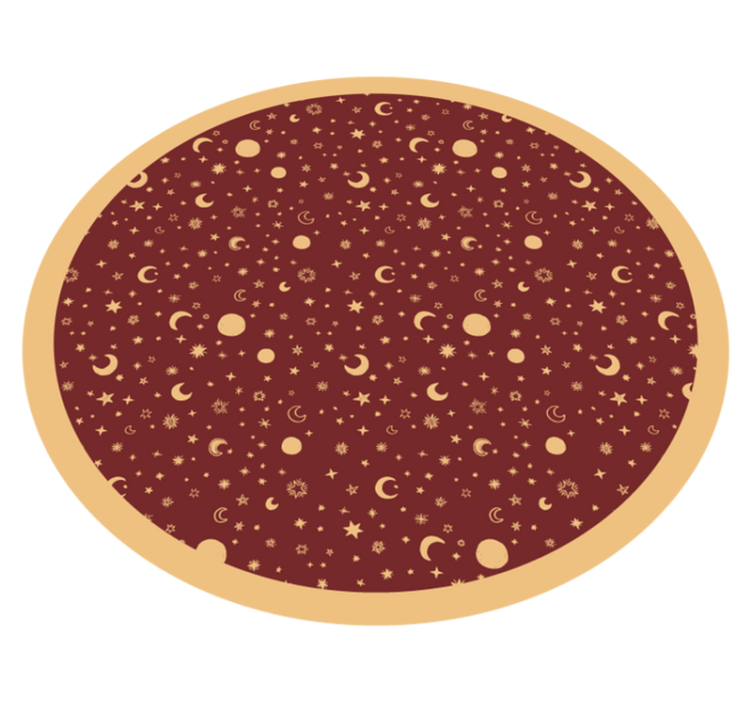 Washed red childrens stars rug - TenStickers