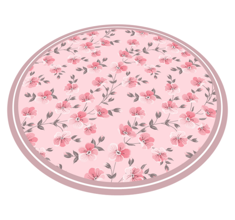 Pink Flower Petals floral rug - TenStickers