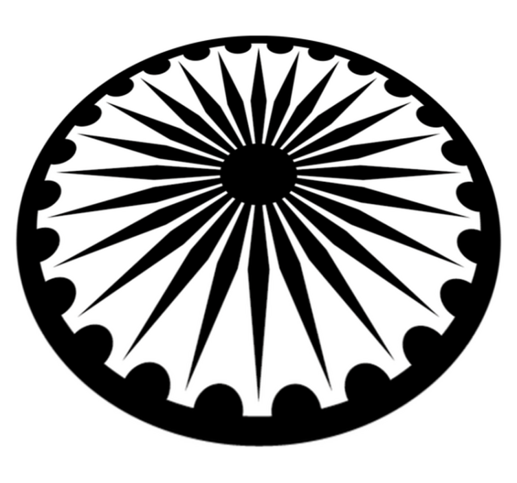 Floral Wheel modern vinyl rug - TenStickers