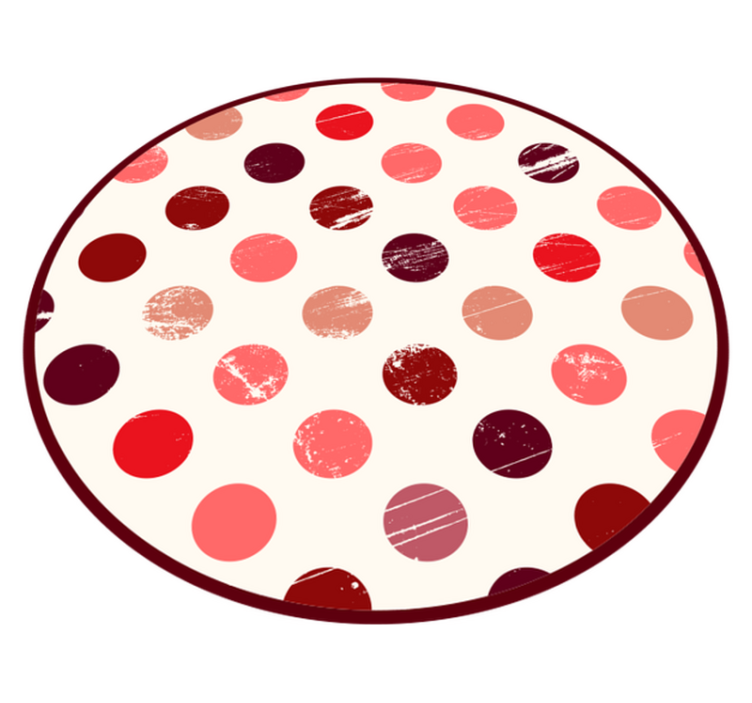 Shades of red dots geometric vinyl rugs - TenStickers