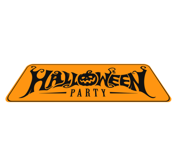 Halloween vinyl rug halloween celebration banner - TenStickers