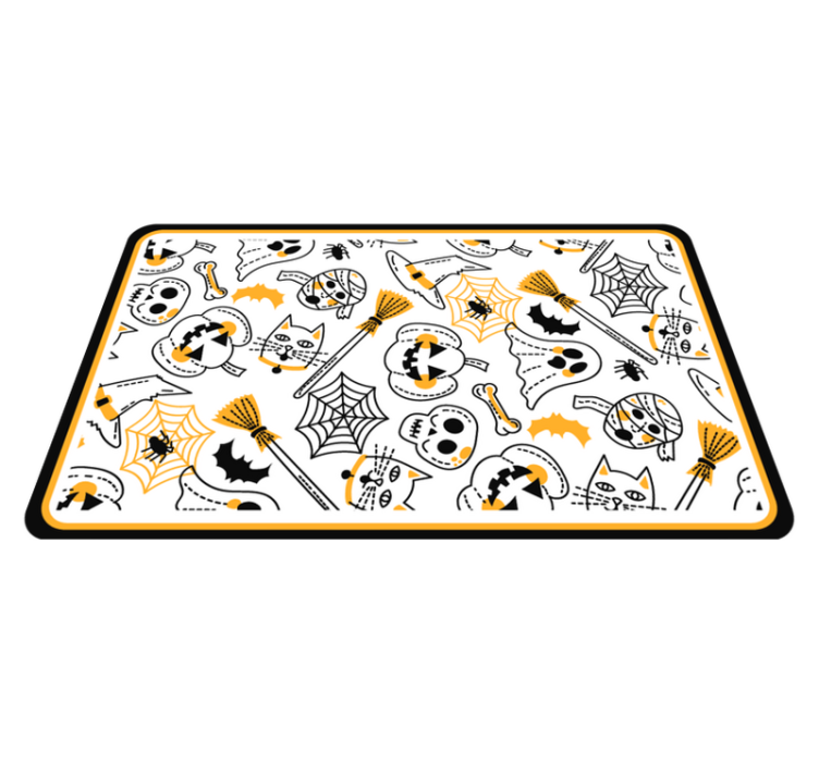 Spooky Festive Motifs halloween vinyl rug - TenStickers