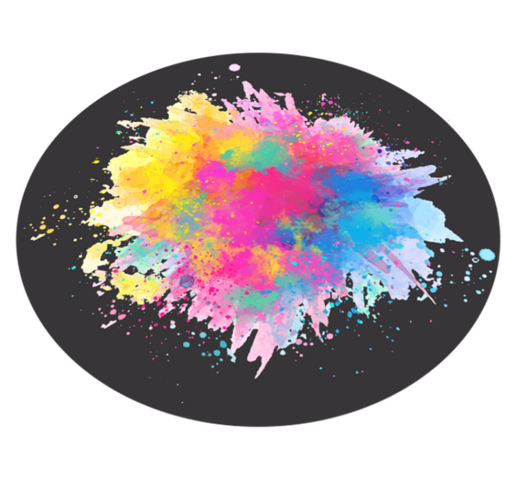 Colorful Splash Explosion textured vinyl rug - TenStickers