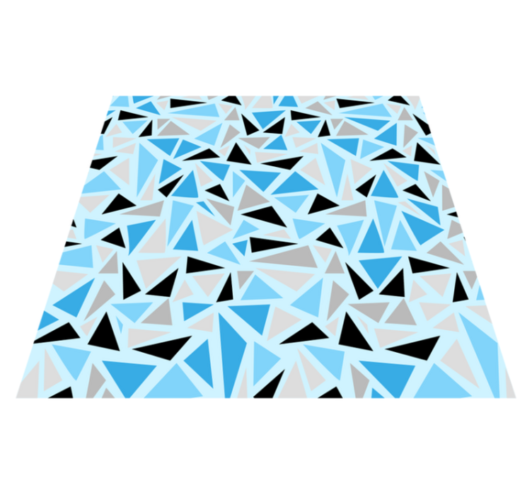 Bright blue mosaic mosaic floor tiles - TenStickers